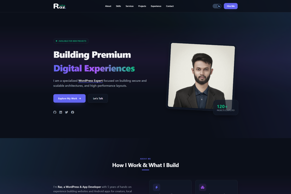 'Coding Raz' Personal Portfolio