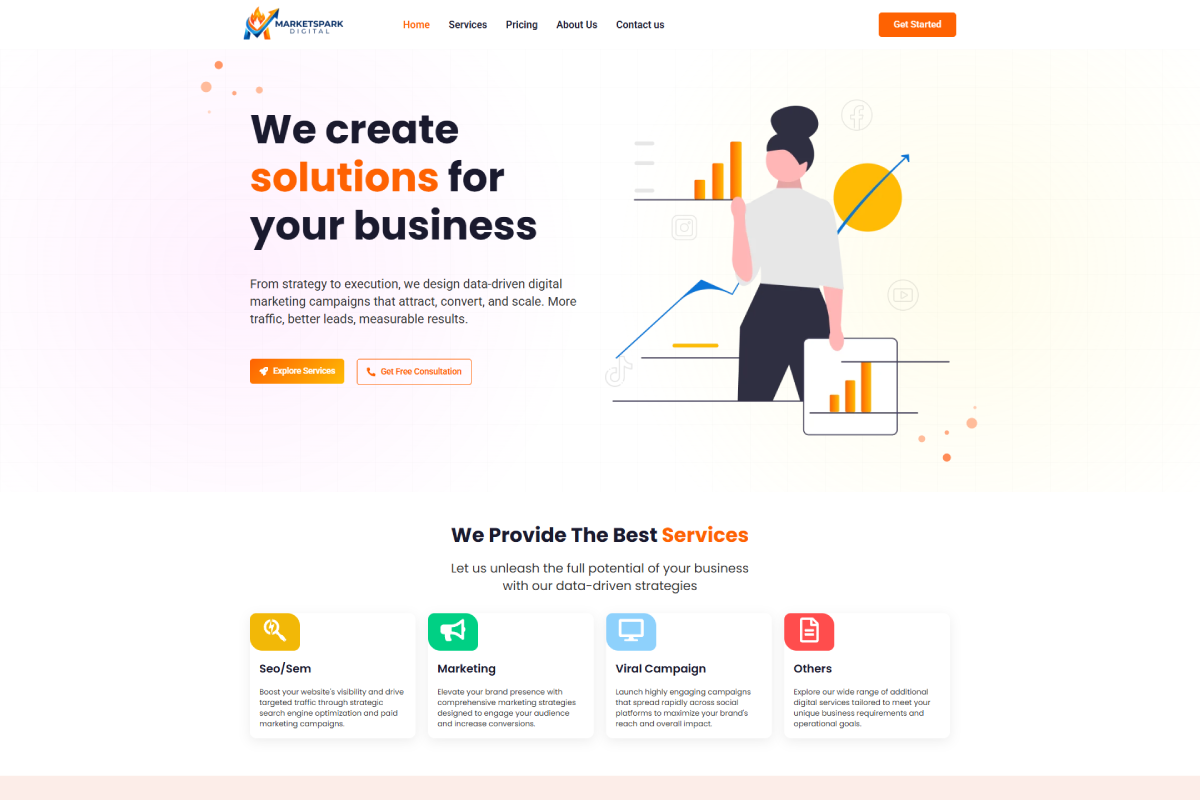 'MarketSpark' - Marketing Agency
